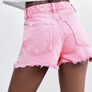 PINK ZARA JEAN SHORTS